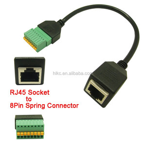 <strong>RJ45</strong> Female Plug to AV 8 Pin Screw Terminal Adapter Block Converter - Product Image 2