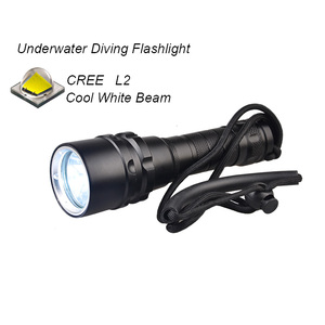 Antorcha DE BUCEO LED de aleación de aluminio 18650 al por mayor resistente al agua IP68 con 1200 lúmenes T6 alimentada por batería recargable - Product Image 3