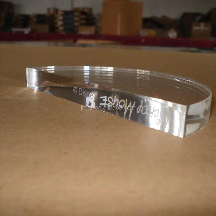 Fábrica personalizada transparente cor sólida pmma plexiglass semi-círculo acrílico logotipo marca bloco de exibição círculo corte a laser acrílico
