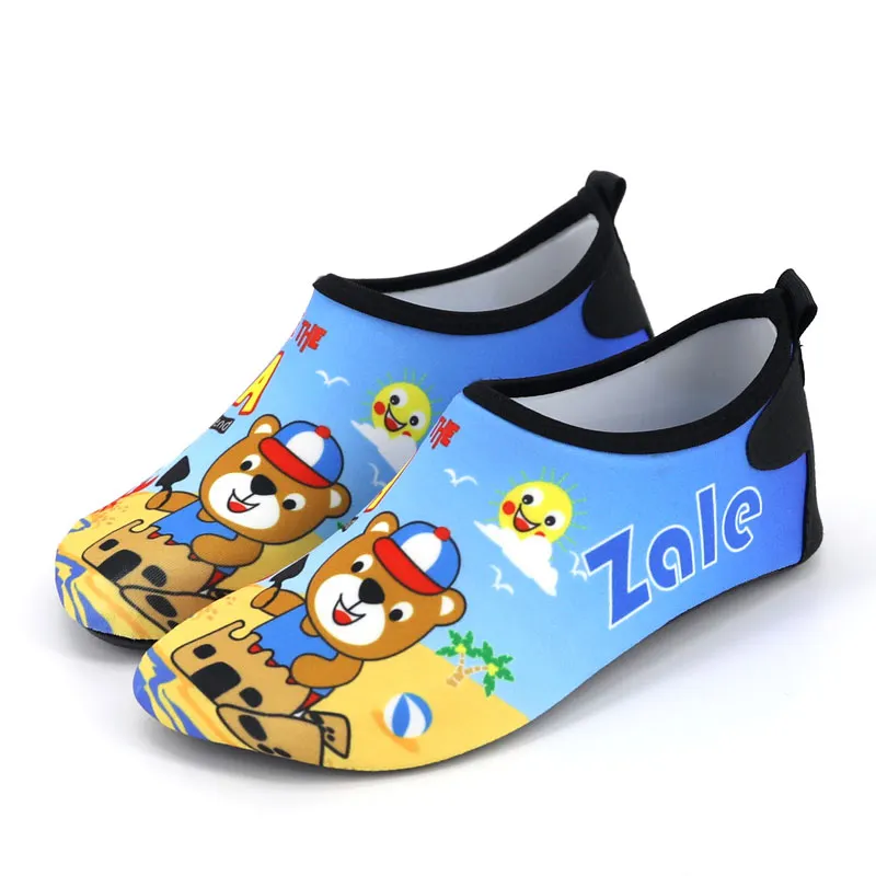 Zale sandálias de verão personalizadas, sapatos à prova d' água de plástico de neoprene para meninas, natação, água, crianças