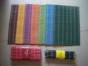工厂供应商高品质环保餐厅使用竹制餐垫桌垫尺寸和颜色可定制