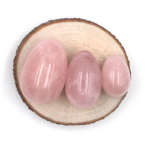 Best Price Chakra Healing Stones 3 PS Set <strong>Rose</strong> Quartz Yoni/ <strong>Jade</strong> Eggs - Product Image 1