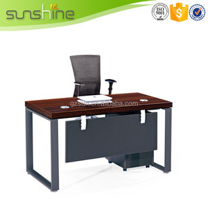Base de mesa de aço de extremidade alta, perna de mesa de metal, superfície de madeira sólida, móveis modernos de escritório