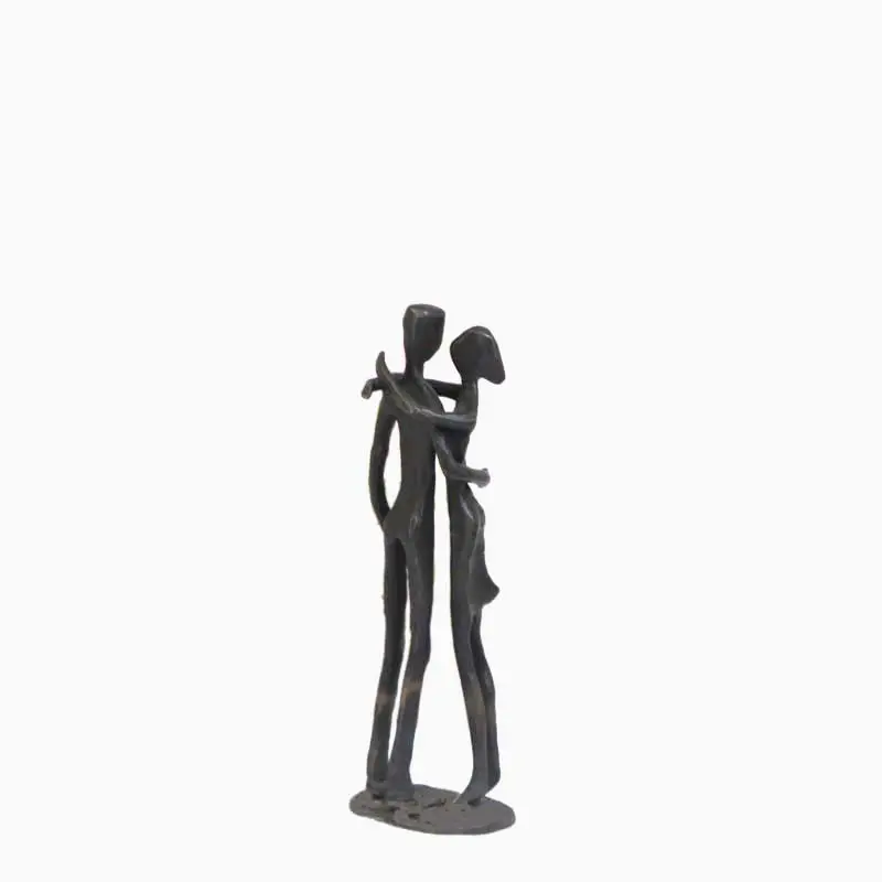 Sculptures de couple en bronze, artisanat métallique, dessin animé, Vintage, célèbre