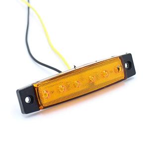 6 LED สีเหลืองอำพันด้านข้างรถพ่วงไฟเครื่องหมายด้านหลังสำหรับรถบรรทุก - Product Image 6