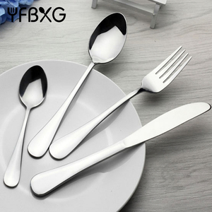Most Sold Japan <strong>Cheap</strong> <strong>Bulk</strong> Stainless Steel Silver Spoon &amp; Fork Cutlery Sets - Product Image 4