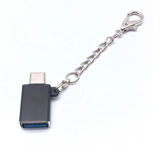 USB3.0 usb Type a USB-C usbc 数据同步转换器连接器 USB 3.0 female to b Type-C 3.1 男 otg 迷你适配器带钥匙扣 - Product Image 5