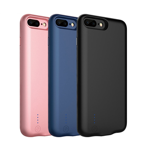 新设计7600mAh移动电源充电器备份覆盖为iPhone 7plus电池保护壳 (适用于iPhone 8p电力银行案例