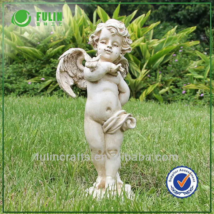 tuin decoratieve cupid beeldje poly hars engel