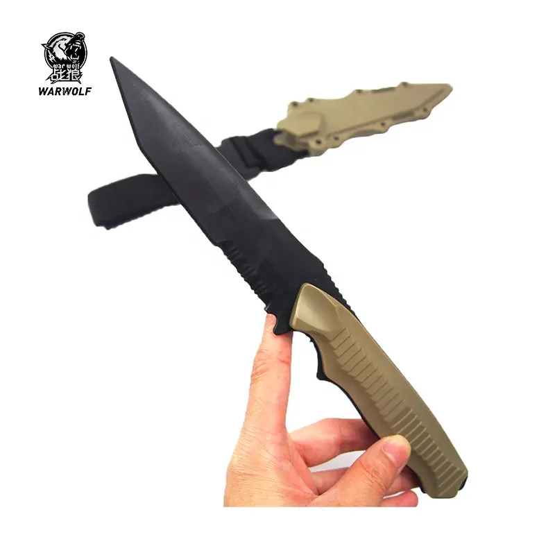 Katlanabilir M204 kauçuk eğitim taktik plastik savaş bıçak kın