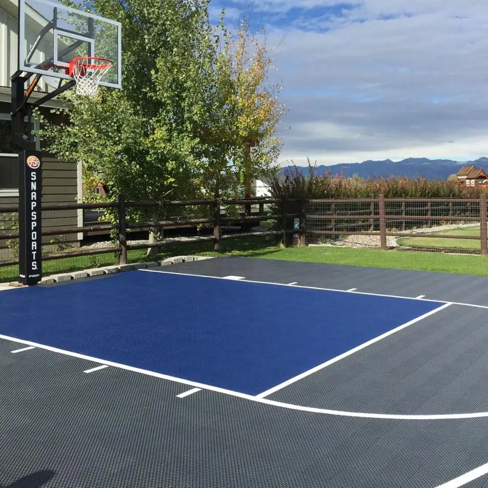 Nonslip portable outdoor soundproof pp interlocking 3x3 basketball flooring prices