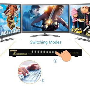 JideTech <strong>KVM</strong> <strong>Switch</strong> VGA 8 Port Kits With 70 in <strong>KVM</strong> Cables for PC or Security Display Video and Audio Switching