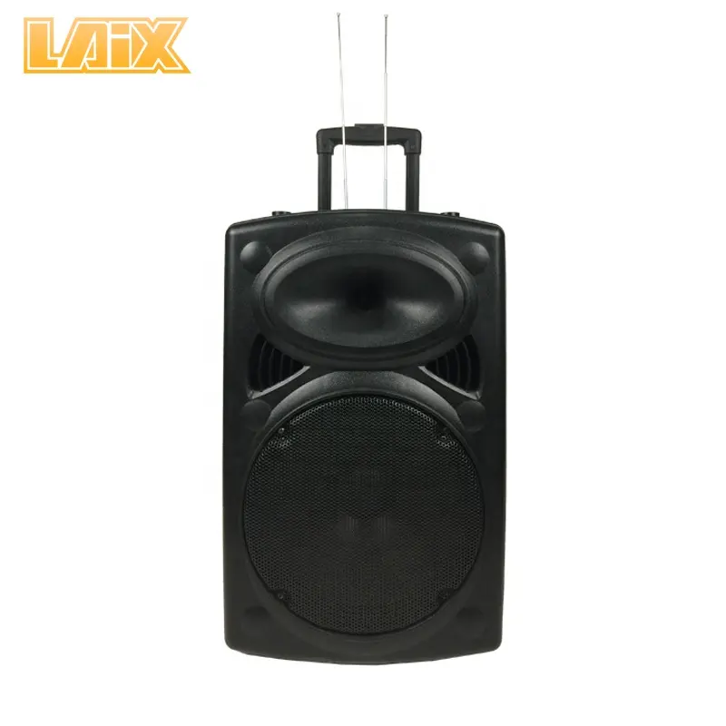 Laix SP-A37 Гуанчжоу Фабричный портативный динамик 10 12 15 дюймов сильный бас 15 дюймов классический товар с USB SD FM BT и беспроводным микрофоном