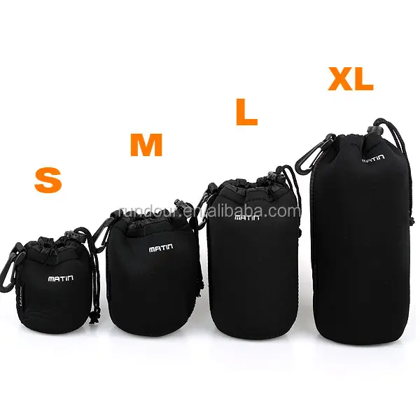 Matin Neoprene waterproof Soft Camera Lens Pouch bag Case Size S M L XL Neoprene Lens Pouch / Case