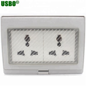 Toma de corriente eléctrica multifunción, 250v, 16a, tipo 2 entradas, con cubierta impermeable - Product Image 1