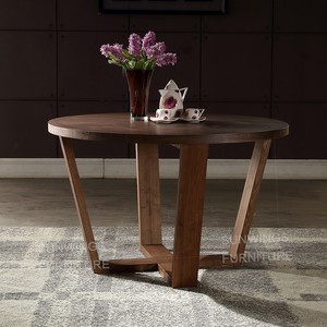 最优惠价格圆形实木餐桌餐厅家具4座 - Product Image 1