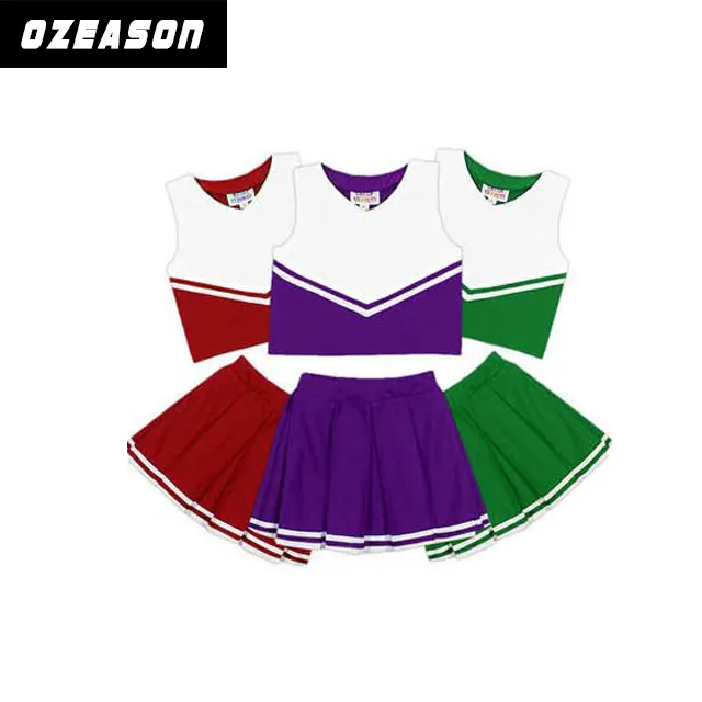 Groothandel Custom Jeugd Cheerleader Kostuum Spandex Cheerleading Uniformen