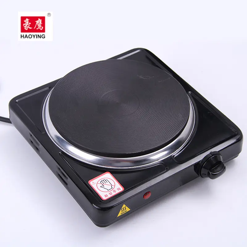 ไฟฟ้าเดียวจานร้อนขนาดเส้นผ่าศูนย์กลาง155มิลลิเมตร1000วัตต์ Cooktop อินฟราเรดจานร้อน