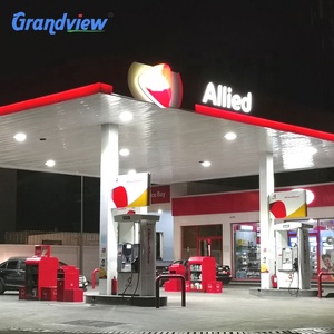 ガス充填ステーションライトスチールガスステーションキャノピーガソリンLEDライトカスタマイズデザイン