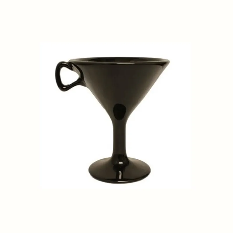 Copa de Martini de cerámica negra, forma única