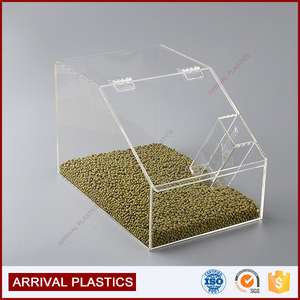 Bán buôn tùy chỉnh OEM nhựa trong suốt ngũ cốc hạt kẹo <span class=keywords><strong>bin</strong></span> Dispenser hộp Acrylic kẹo Thùng với nắp - Product Image 3