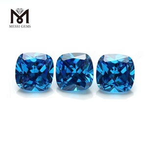 Loose CZ Stone Cushion Cut 10 × 10ミリメートルBlue Topaz Color Cubic Zirconia Stone - Product Image 5