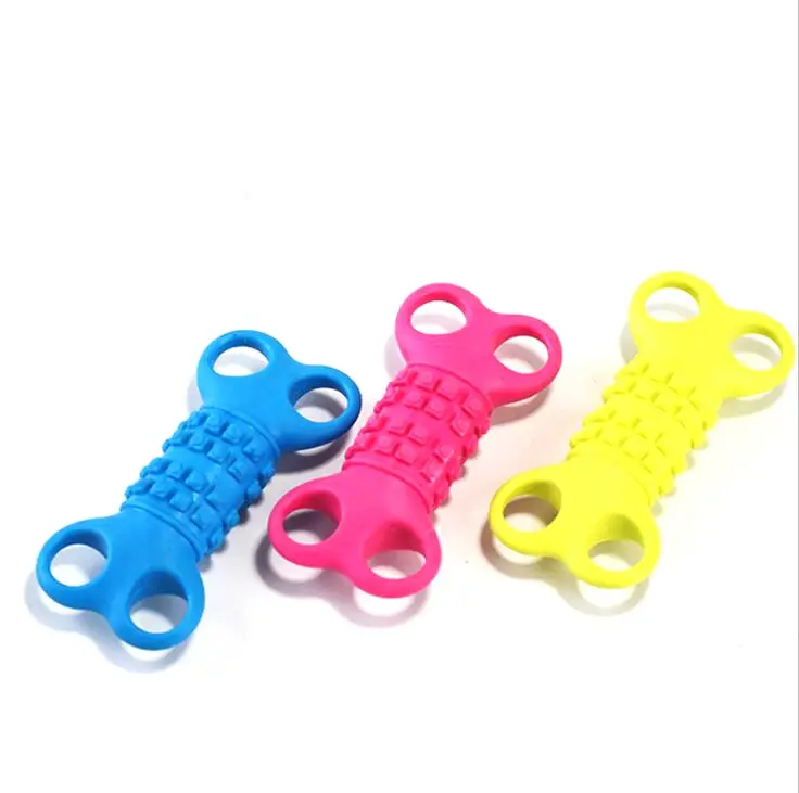 pet chew playing toy products factory price hard durable four holes dog toy bones for small medium large dogs