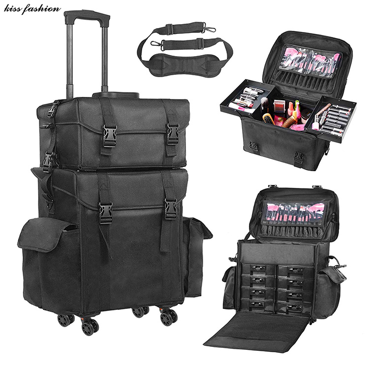 Caja de nylon de la carretilla del maquillaje