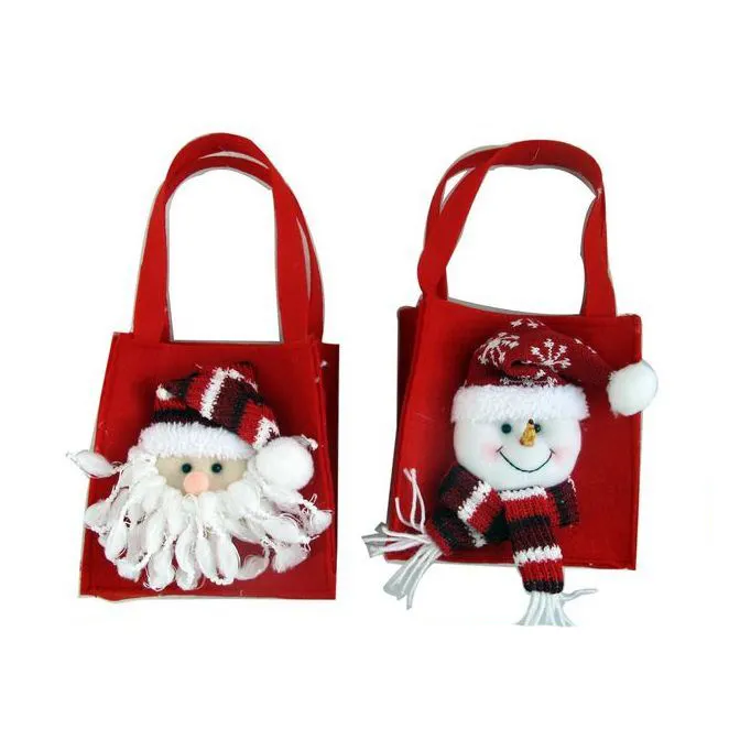 Custom Non-woven Vilt Draagtas Christmas Kerstman Gift Hand Tas