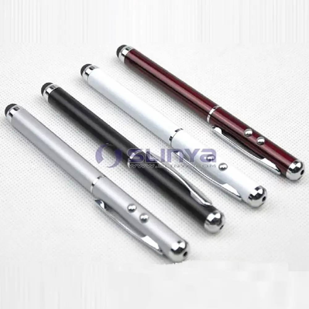 4 in 1 Multifunction Laser Point Pen Sensitive Stylus for Mobile Phone Touch Pen