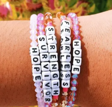 Pulseras de cuentas facetadas de cristal con letras inspiradas, brazaletes con cuentas personalizadas con nombre de identificación, regalos de recuerdo