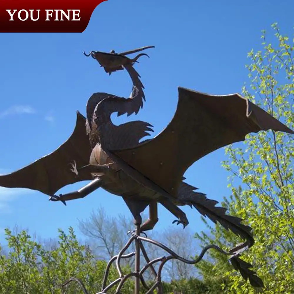 Large Animal Outdoor Bronze Life Size Dragon Statues