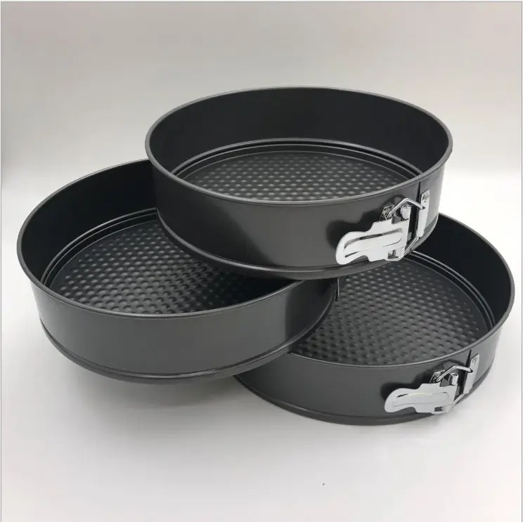 3 Pz/set In Acciaio Inox di Cottura Della Torta Pan di Figura Rotonda Antiaderente Forno di Cottura Del Vassoio Della Torta Della Muffa Bakeware Strumenti di Cottura