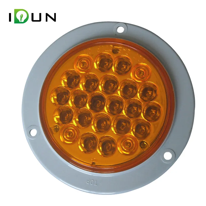 12V 24V Dot Sae 4 "Ronde Led Lichten Voor Truck Led Achterlichten Voor Aanhangwagen Lamp Markeringsindicatielampjes Universeel