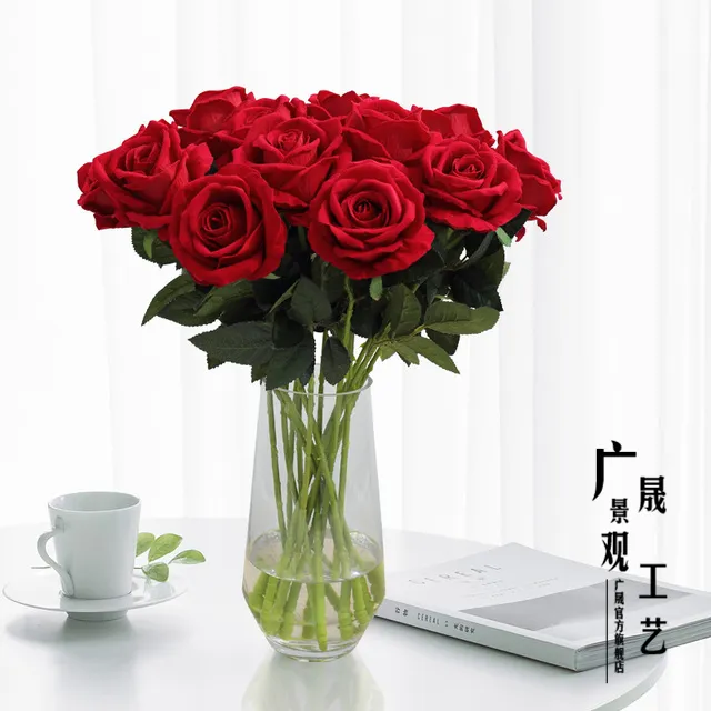 50cm Artificial Roses Plants for the Decoration of the Houses Put the Flowers in Plastic Pots