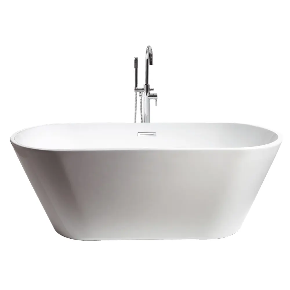 FC-335 branco brilho oval banheira, banheira independente, casa, hotel, único, banheiro, adulto, imersão, acrílico