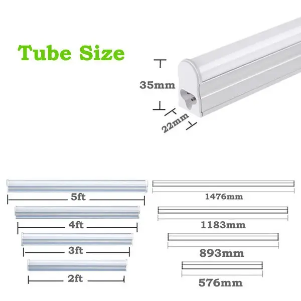 T5หลอด Led 1ft 4W AC110-277v Led T5 300มม. สำหรับหลอดไฟบ้าน