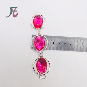Three Circle Inlay With Pink Class A Rhinestone Bikini Connector、Connector Bikini For 2019 Swimwear - Product Image 6