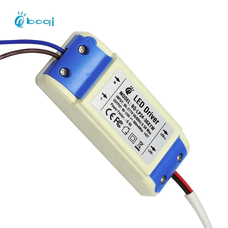 Boqi CE FCC SAA-Zulassung 300ma 24-36w LED-Treiber mit Kunststoff box für LED-Down light