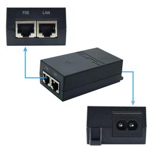 JideTech喷油器2端口金属POE开关，适用于48V 15.4W 100/1000Mbps