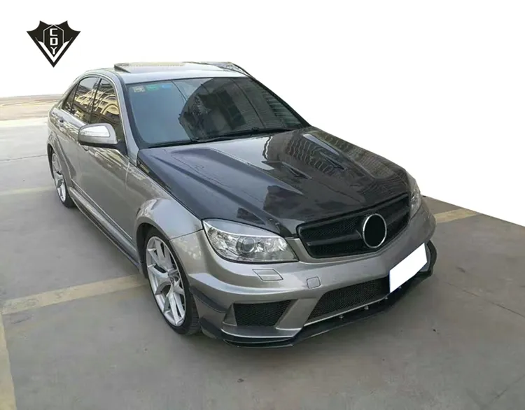 Kit de corps mercedes classe C w204, ensemble de corps large, style bs, 2008 — 2010