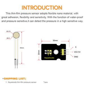 Flexibler Dünnschicht drucksensor 0 - 10kg Erkennungs modul für Arduino Uno R3 für Mikro bit