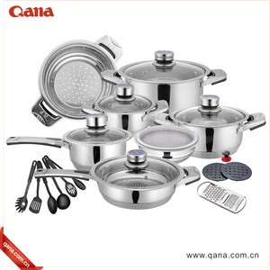 QANA Nhà Máy Bán Buôn OEM Chất Lượng Cao Thép Không Gỉ <span class=keywords><strong>Calphalon</strong></span> Cảm Ứng <span class=keywords><strong>Cookware</strong></span> <span class=keywords><strong>Sets</strong></span> Súp Kho Chậu Dụng Cụ Nhà Bếp - Product Image 3
