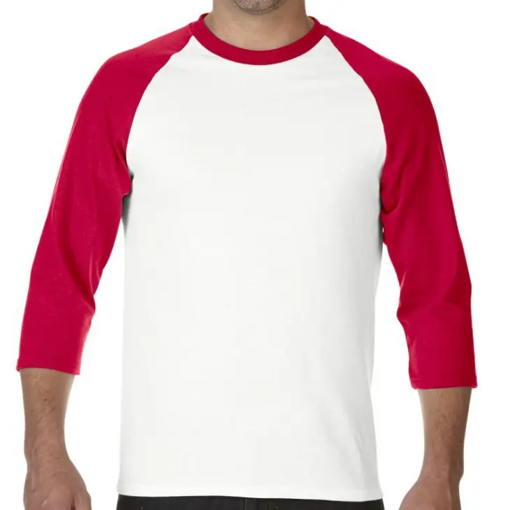 ファッション綿100% ソフト感カスタムラグラン野球シャツ卸売Tシャツメンズ