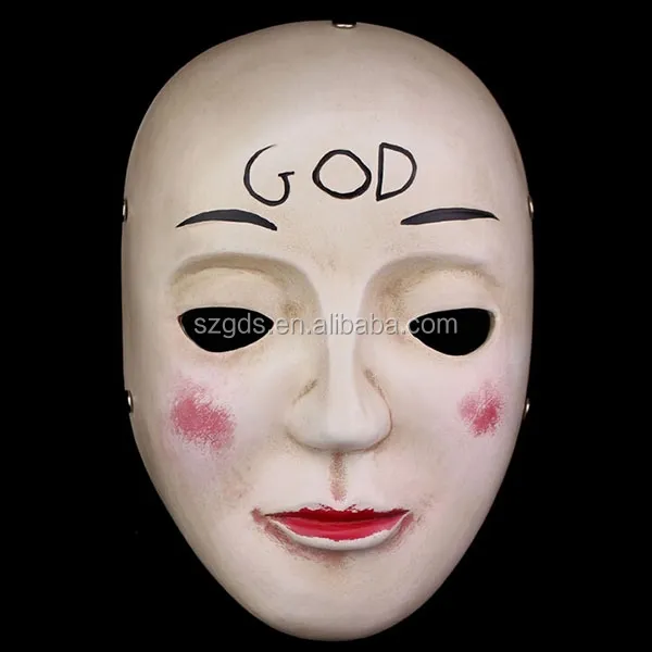 Tema de la película de Halloween The Purge GOD máscara de resina The Purge Anarchy God Resin Cosplay Mask