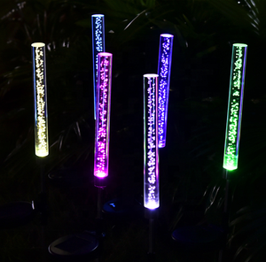 太阳能庭院灯户外太阳能灯丙烯酸泡泡棒 RGB 变色太阳能为花园庭院后院供电