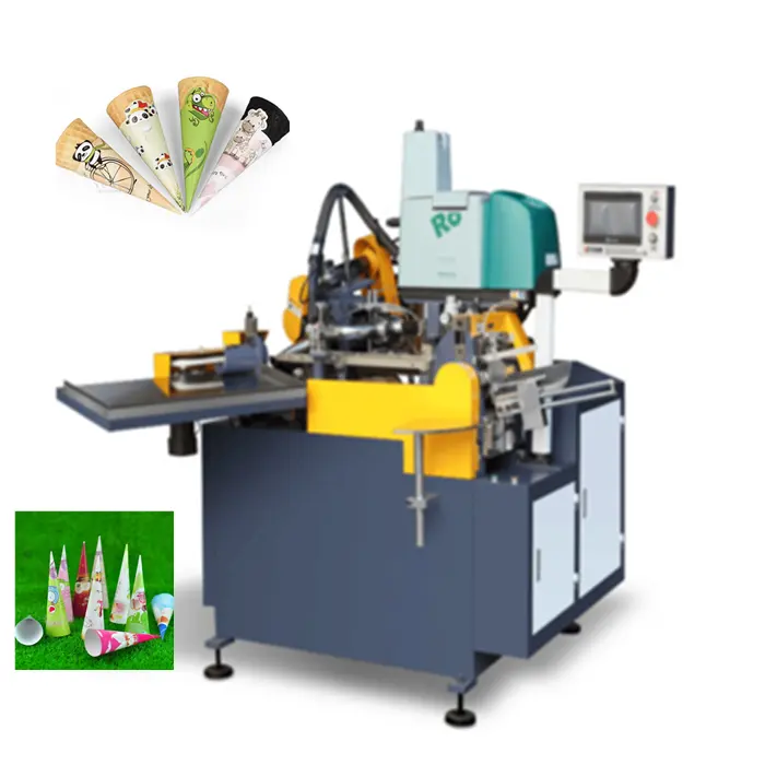 Good Quality Commercial Industrial Paper Cone Sleeve Making Machine for Ice Cream