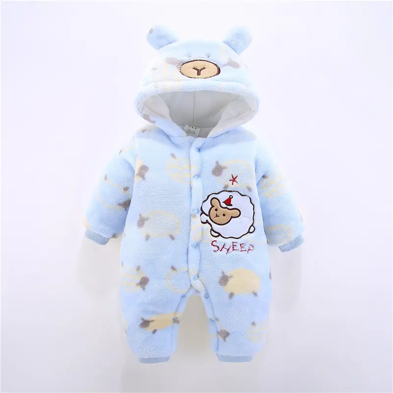 Hao Baby Infant Thickening Conjoined Clothes Winter Romper Toddler Animal Shape Thick Romper