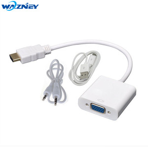 Adaptador HDMI a VGA con extractor de audio de 3,5mm y cable de conversión de fuente de alimentación USB PC HDMI macho a VGA hembra convertidor de vídeo - Product Image 4