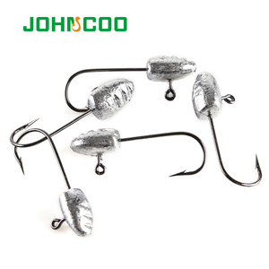 JOHNCOO באיכות פחמן פלדת דיג וו 3g לנענע ראש ווים דוקרני רך מפזזי פיתוי דיג הוקס